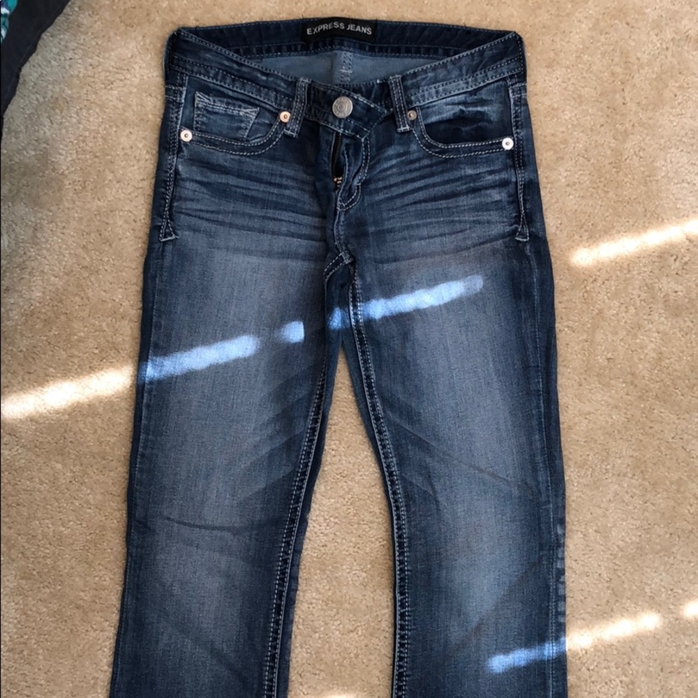 Express jeans worn once barely boot 2R